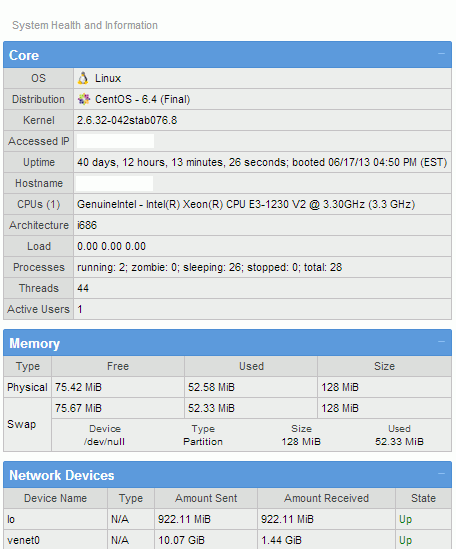 Centmin Mod Addon linfo system info stats